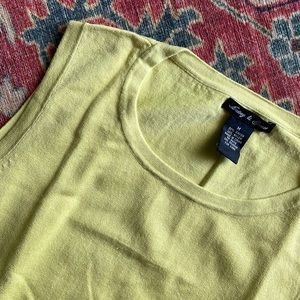 Chartreuse sleeveless knit top
